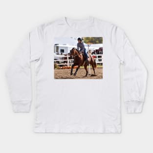 Barrel racing Kids Long Sleeve T-Shirt